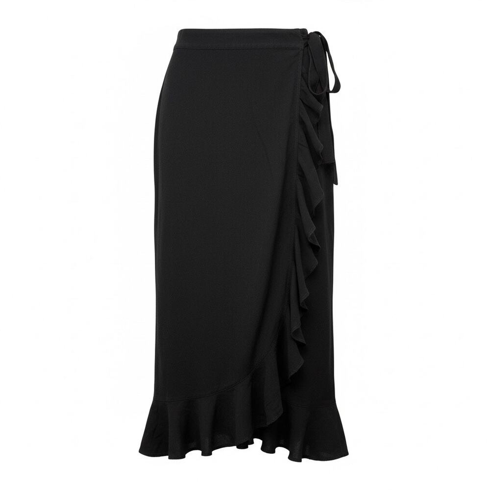 Melissa Odabash Danni Coverup Wrap Skirt Black Size Large